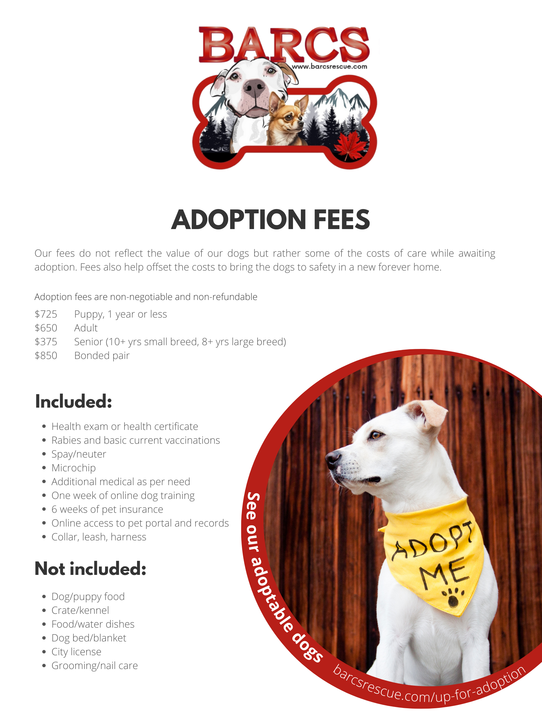 Adoption Fees